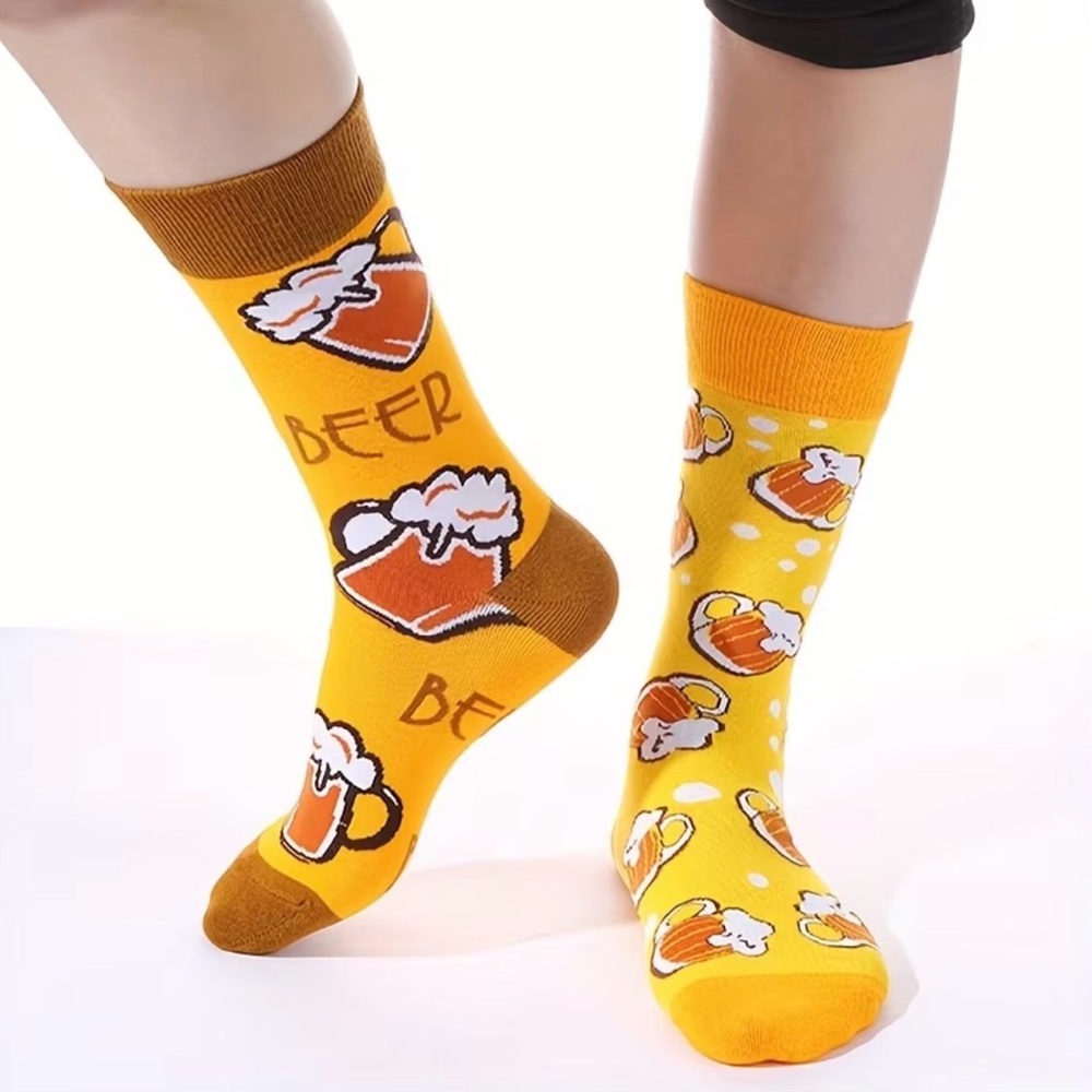 Fun Beer-Themed Socks - Cozy, Colorful & Perfect for Gifting!